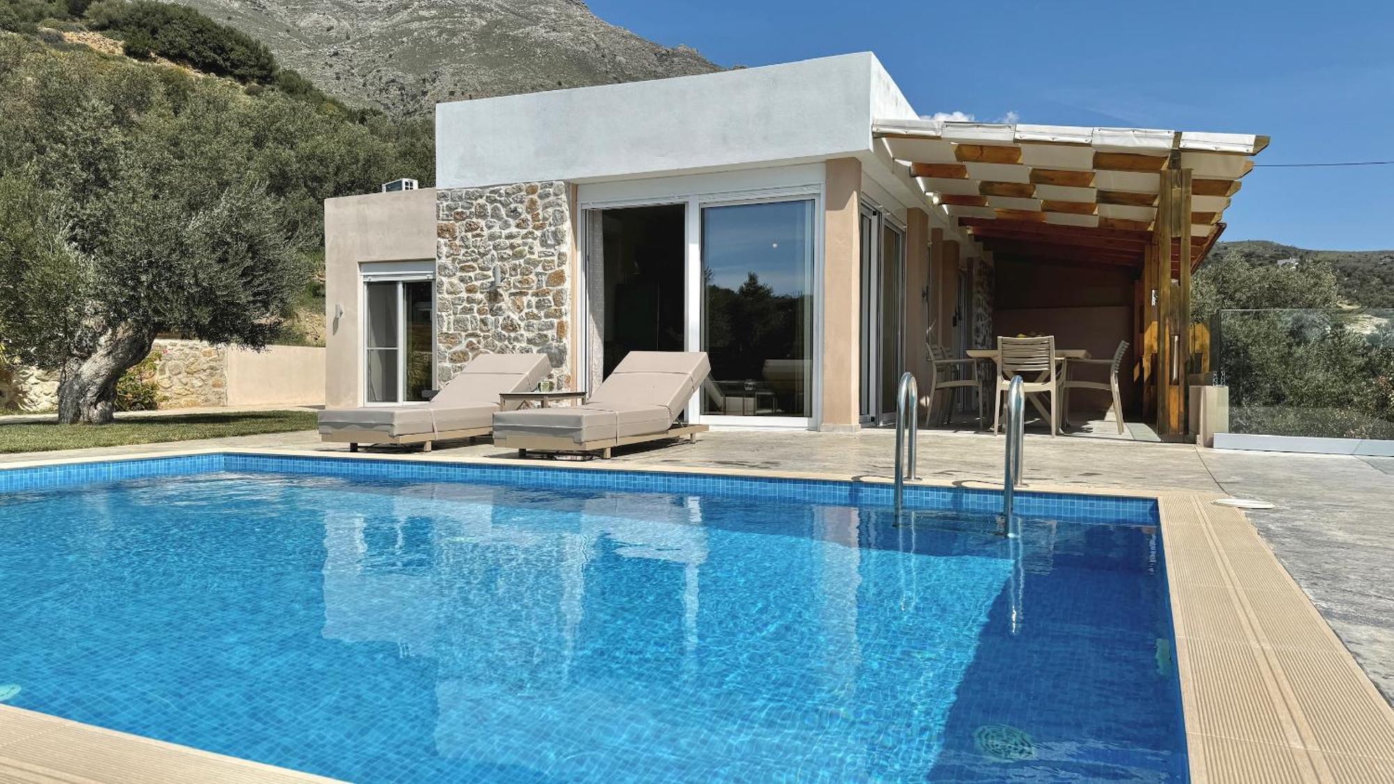 Villa Michael Triopetra Private Villa, Private Swimming Pool, Garden, Panoramic Sunset Exterior foto